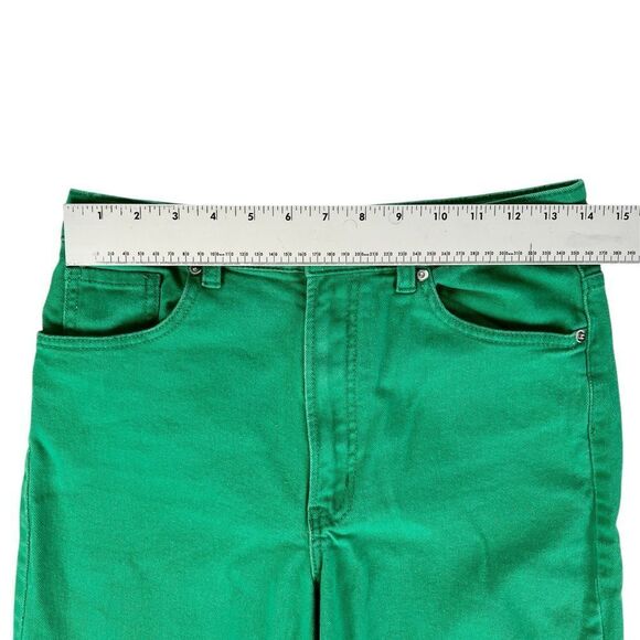 H&M Divided Kelly Green Wide Leg High Waisted Jeans Size 8 - Picture 4 of 6